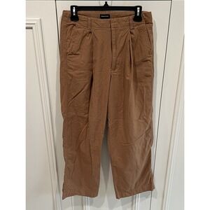 UO‎ Standard Cloth Brown Cotton High Rise Pants Wide Leg Boho Minimalist